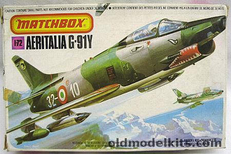 Matchbox 1/72 Aeritalia G-91Y - 32nd Squadron 13th FB Group Brindishi-Casale Italy 1978 /  8th Sq 101 FB Group Cervia-Milano Marittima Italy 1976, PK-34 plastic model kit